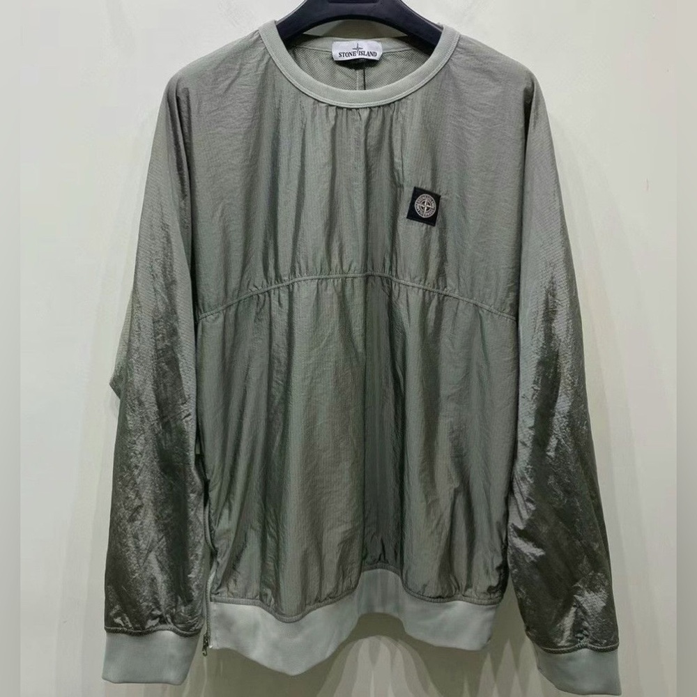 ⚡️ STONE ISLAND TECHWEAR NYLON WINDBREAKER LONG SLEEVE SHIRT S ⚡️